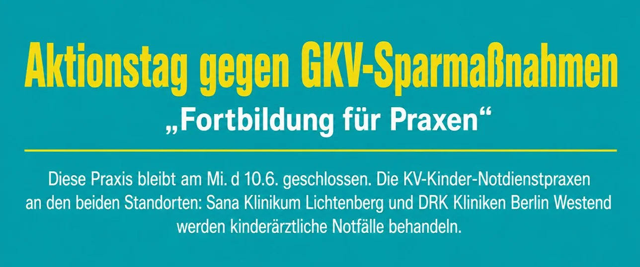 Aktionstag gegen GKV-Sparmaßnahmen – Fortbildung für Praxen
